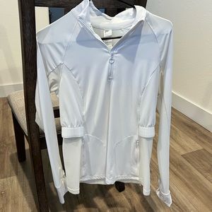 White Fabletics quarter zip